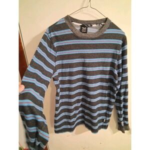 Vtg Y2K Grunge Stripe Henley Boys Young Mens XL 16-18 Skater Shaun White EUC